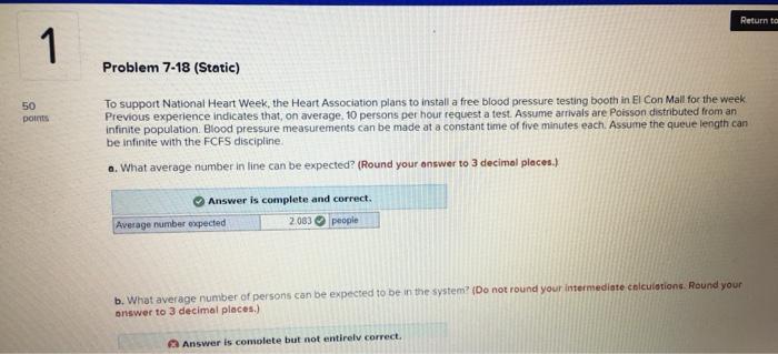 Return to 1 Problem 7-18 (Static) 50 points To