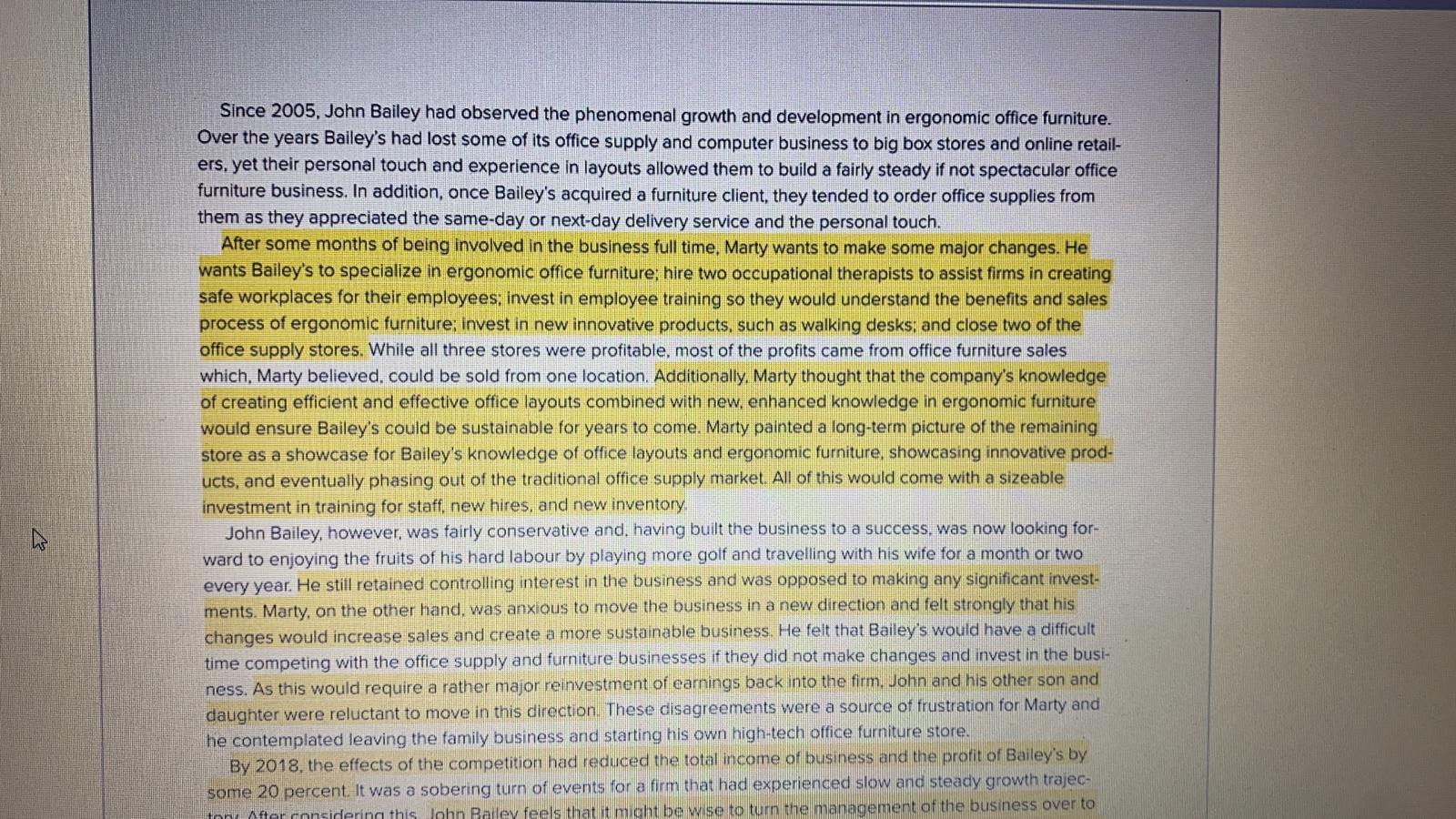 Since 2005, John Bailey had observed the