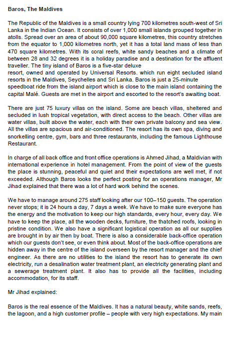 Baros, The Maldives The Republic of the Maldives