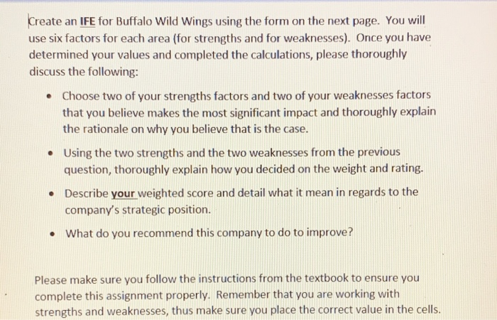 Create an IFE for Buffalo Wild Wings using the