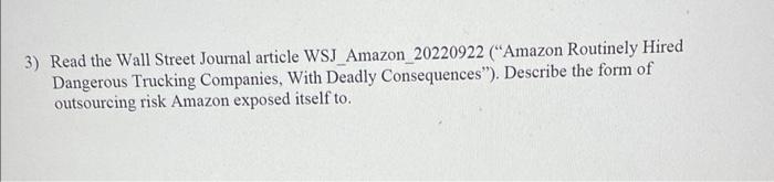 please read the wall street journal article