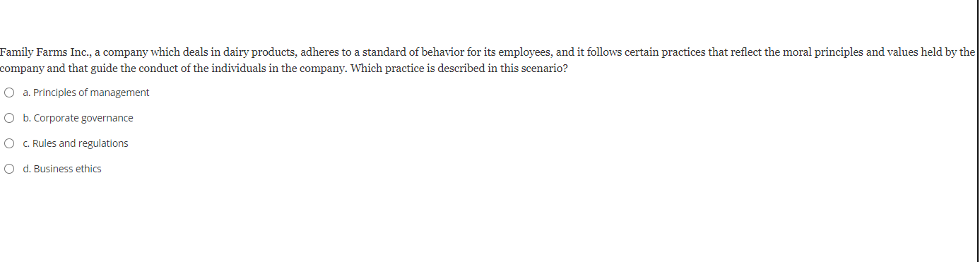 Family Farms Inc., a company which deals in dairy