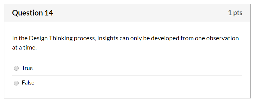 Question 13 1 pts The most logical section of the