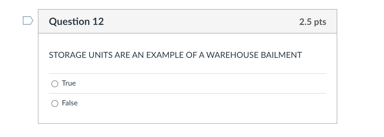 STORAGE UNITS ARE AN EXAMPLE OF A WAREHOUSE