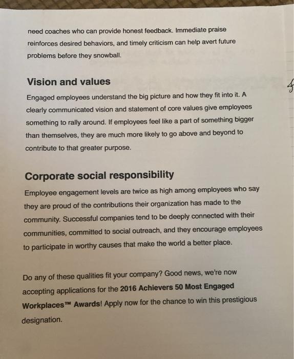 In this article there are the 8 elements of