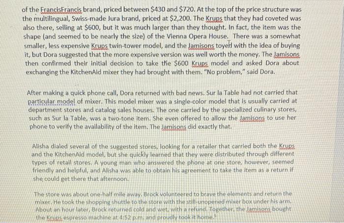 can anyone help? Case Study: The Jamisons Buy an