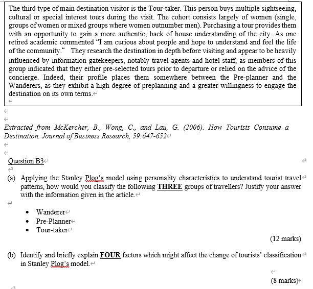 Question B3 Study the case below and answer the