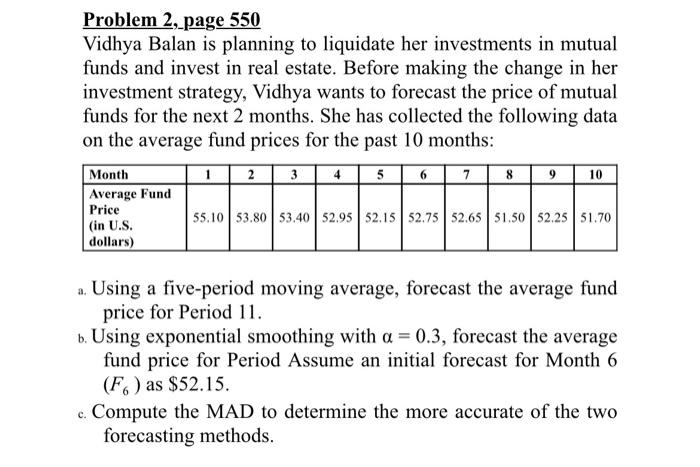 Problem 2, page 550 Vidhya Balan is planning to