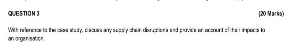 Read the case study below and answer ALL the