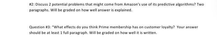 #2: Discuss 2 potential problems that might come