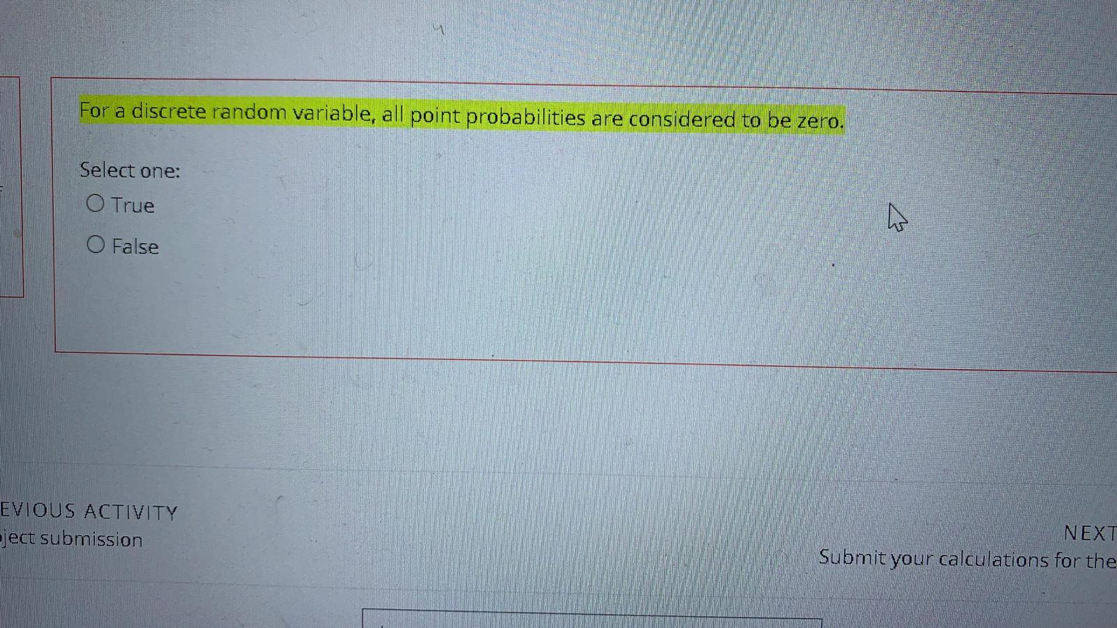 For a discrete random variable, all point