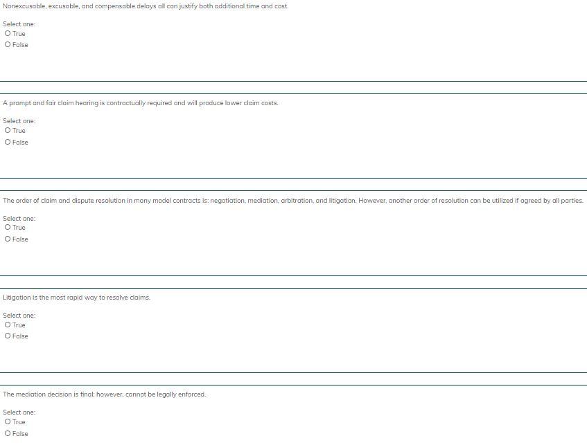 Nonexcusable, excusable, and compensable delays