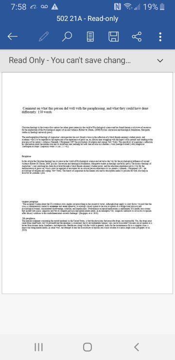 Comment on what this person did well with the