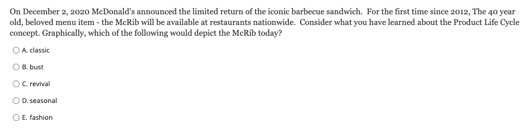 On December 2, 2020 McDonald's announced the