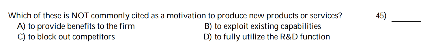 45) Which of these is NOT commonly cited as a