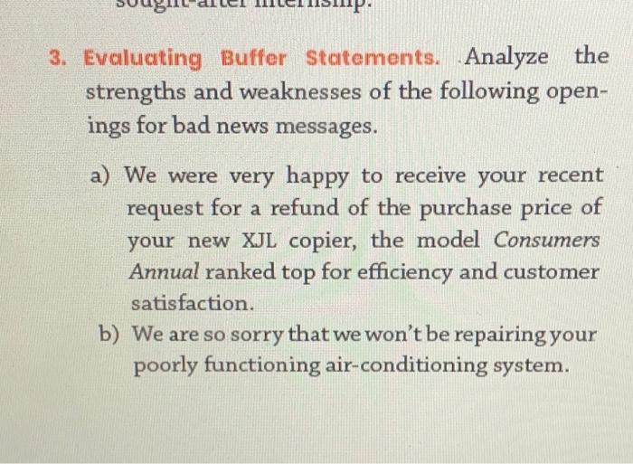 answer all a, b, c, d 3. Evaluating Buffer