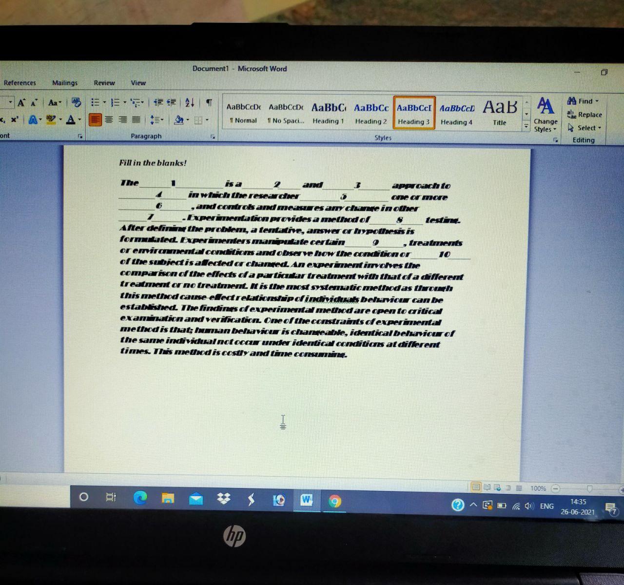 Document1 - Microsoft Word References Mailings