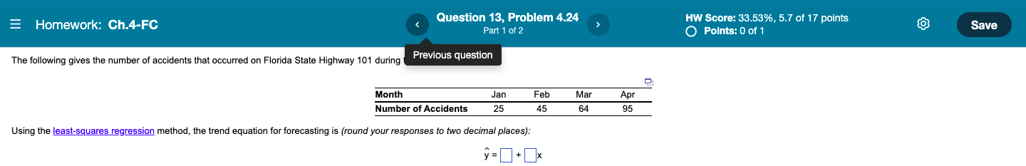 = Homework: Ch.4-FC Question 12, Problem 4.23