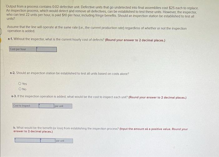 Output from a process contains 002 defective unit