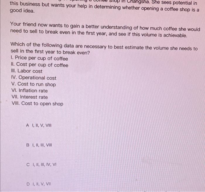 Changsha. She sees potential in this business but