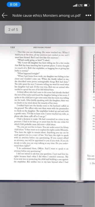 answer question 1 & 2 8:08 all LTE Noble cause