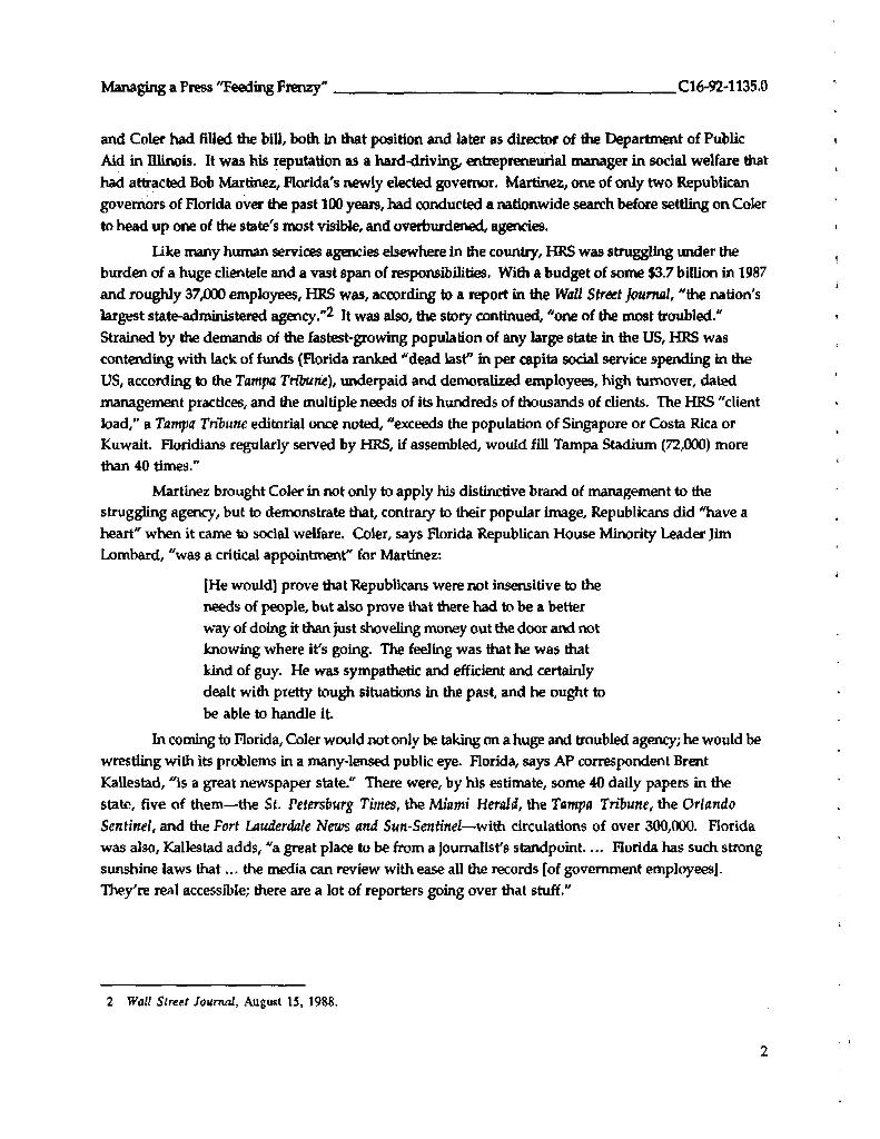 Questions: 1. Using Bryson's power vs. interest