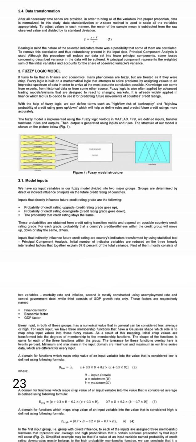 . 2.4. Data transformation After all necessary