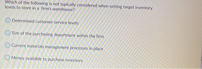 Which of the following is not typically