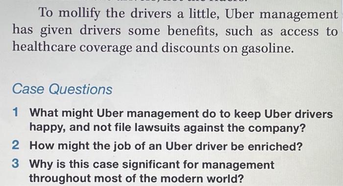 please answer these 3 questions 1 Some Uber