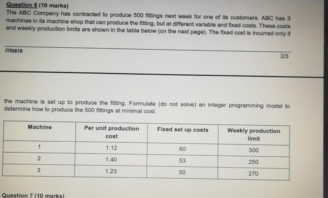 Please help with this one to formulate an integer