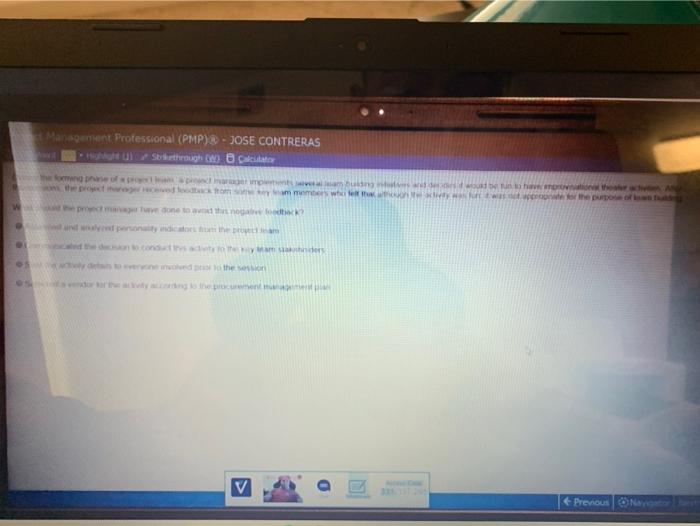 Management Professional (PMP) - JOSE CONTRERAS