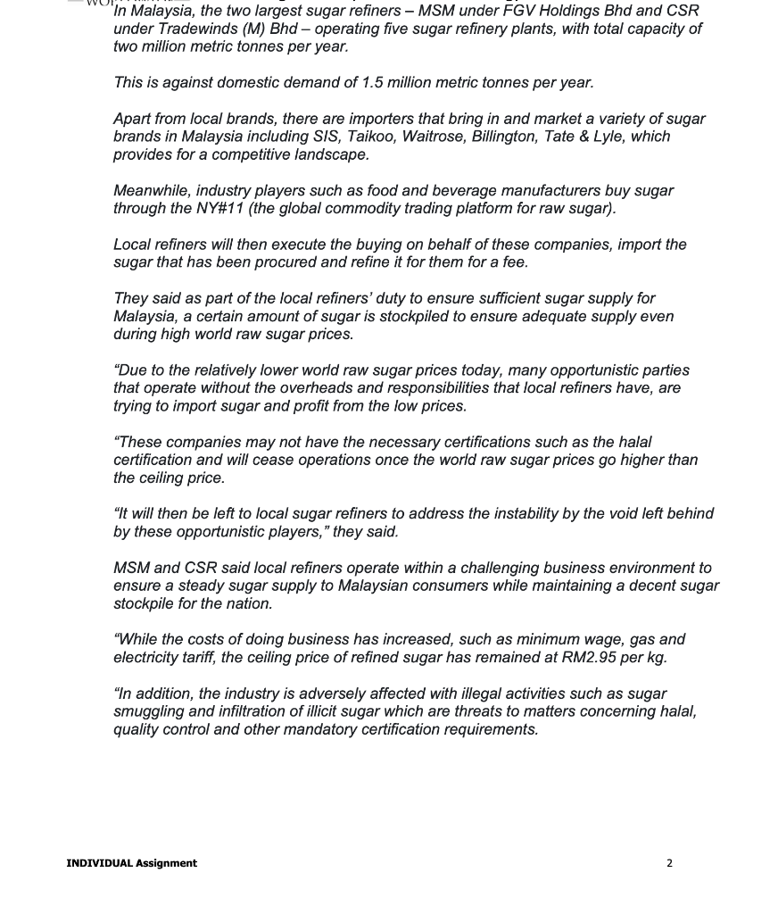 YOUR TASK: ASSIGNMENT 1: Case Study (Total: 20