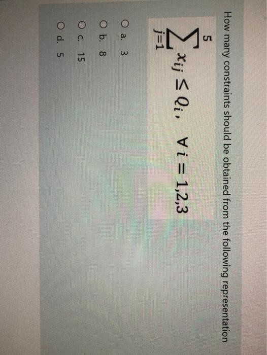 How many constraints should be obtained from the