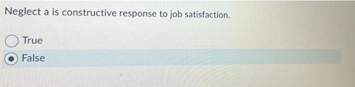 Neglect a is constructive response to job