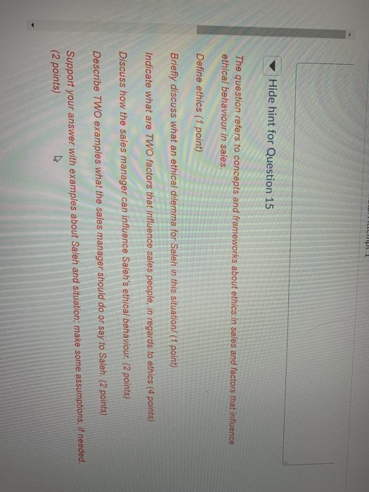 Section C: Application - Ethics Comes First Stage