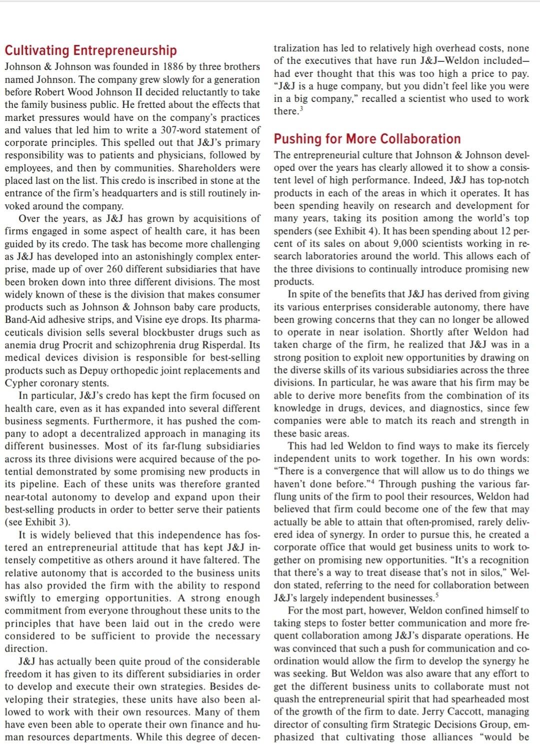 CASE ANALYSIS CASE NAME: JOHNSON & JOHNSON