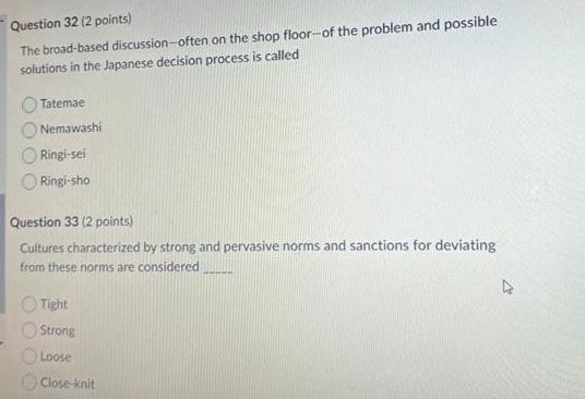 Question 32 (2 points) The broad-based