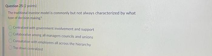 Question 32 (2 points) The broad-based