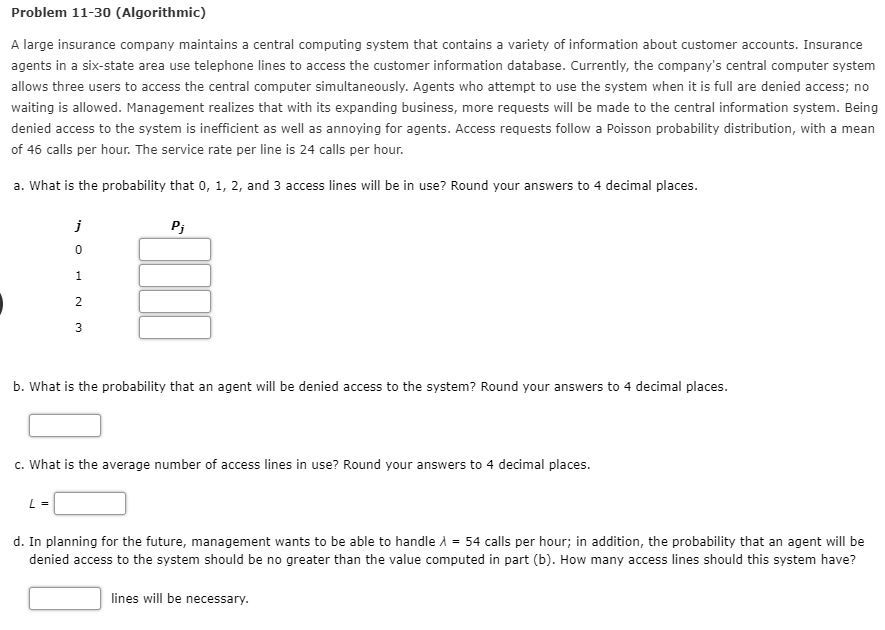 Need help with this one... Problem 11-30