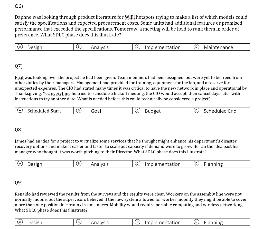 Q6) Daphne was looking through product literature