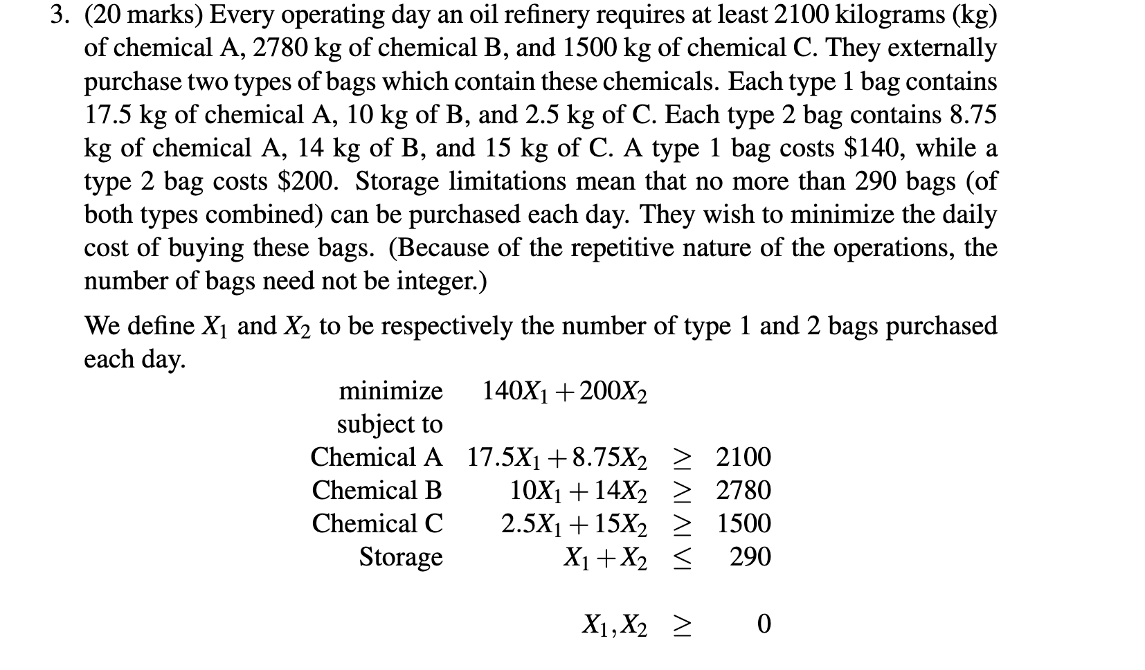 please use LINGO to answer this question 3. (20