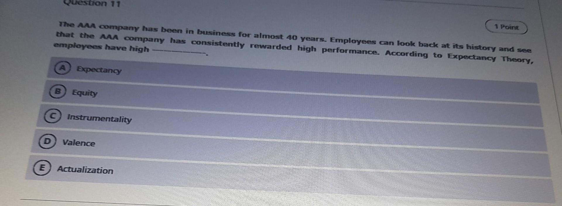 Question 9 1 Point The maintenance supervisor