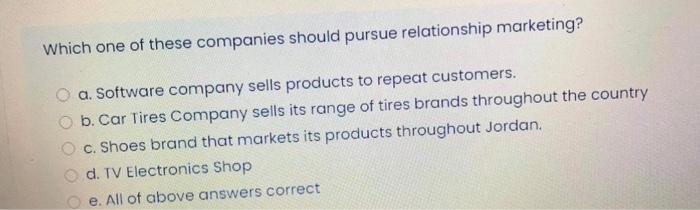 Which one of these companies should pursue