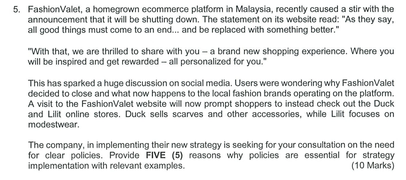 SM Q5 THIS IS MY STRATEGIC MANAGEMENT TEST PLS