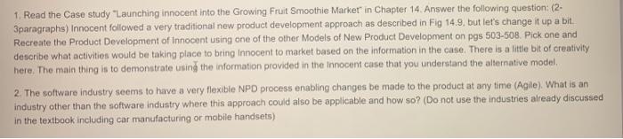 1. Read the Case study Launching innocent into