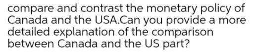 compare and contrast the monetary policy of