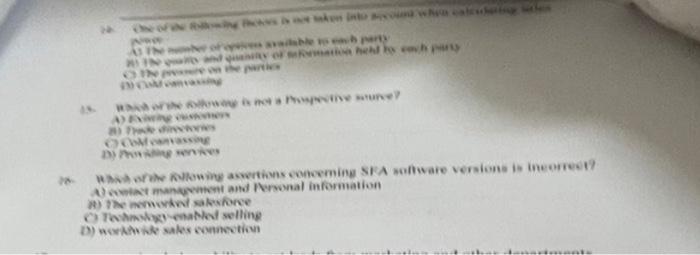 and quanin OINA wo ROAD the following is not a