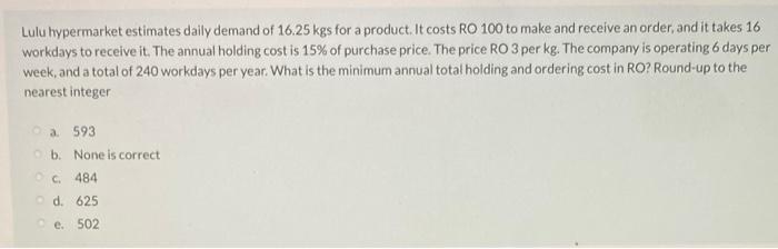 Lulu hypermarket estimates daily demand of 16.25