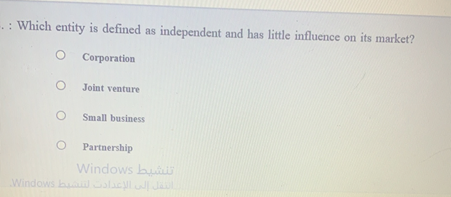 -. : Which entity is defined as independent and