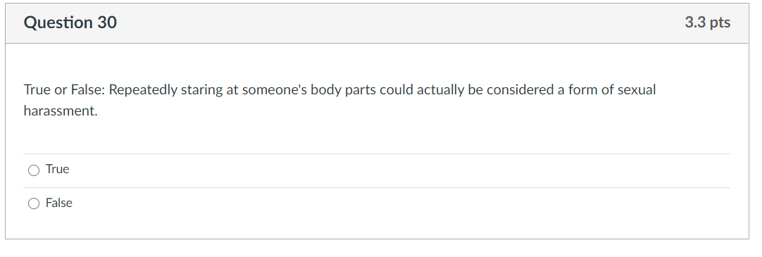 Question 31 3.3 pts Which of the following are
